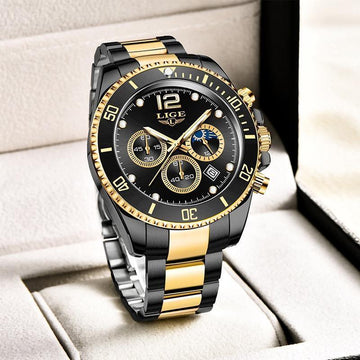 Great Gifts for Men - Top Brand Luxury Stainless Steel Quartz Sport Waterproof Watch - The Jewellery Supermarket